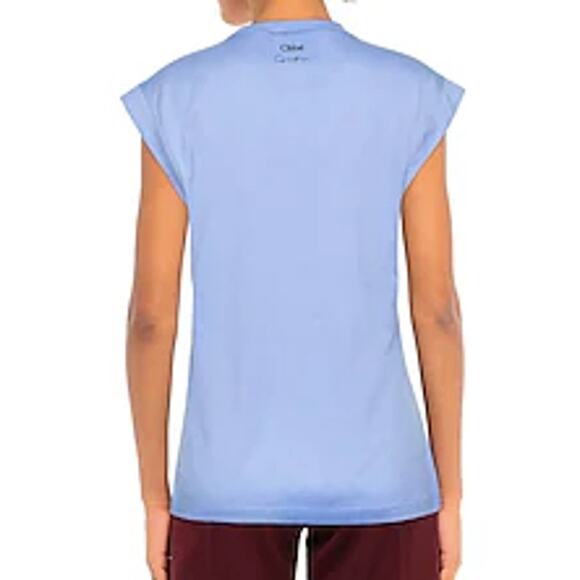 Chloé Corita Kent Graphic print Cotton jersey Tee Tender Blue - Picture 4 of 7